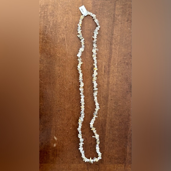 Natural Gemstone Quartz Chips Necklace 29in - Picture 3 of 3